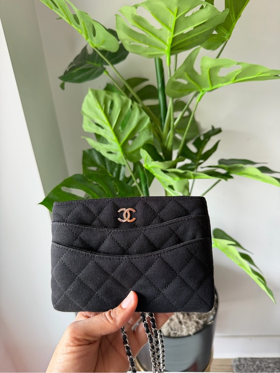 CHANEL Handbags - CHANEL Black Quilted Mini Crossbody with CC Accent
